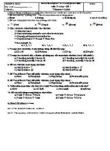 2 Đề kiểm tra học kỳ II môn Tin học Lớp 6  - Năm học 2015-2016